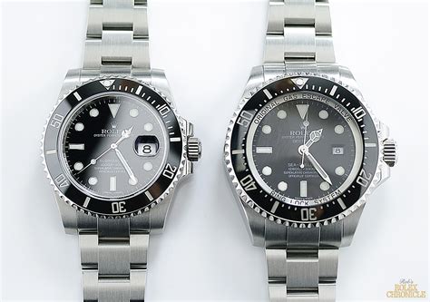 rolex deepsea size comparison